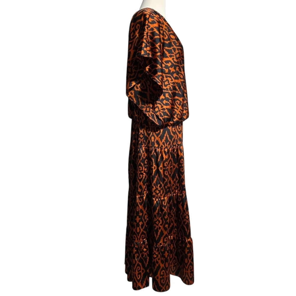 CHICO'S SATIN IKAT 2 PIECE SKIRT SET SZ 2(US12)